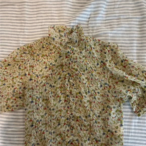 Doen Bird Top in Yellow Victorian XS - Picture 2 of 5